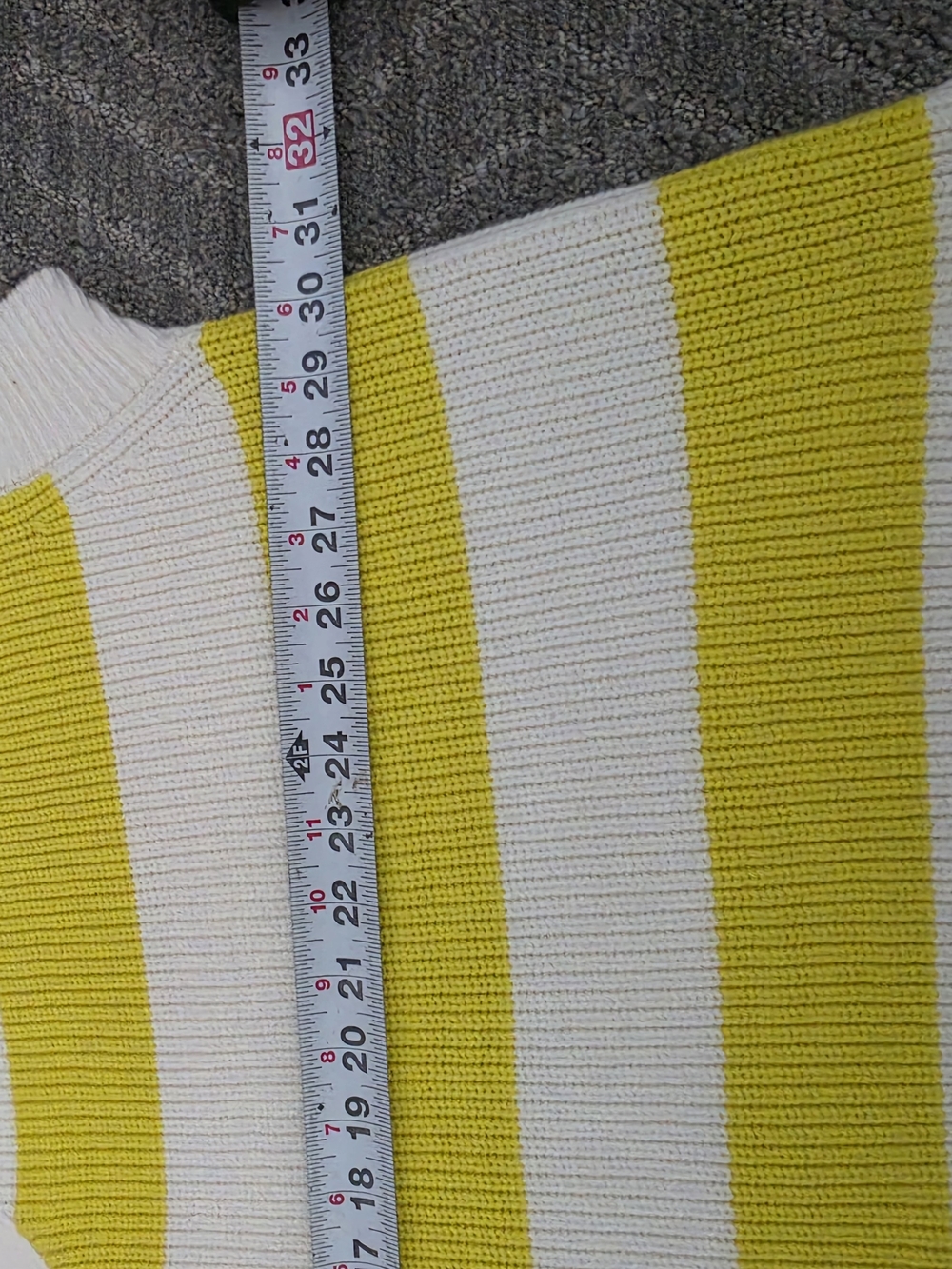 Anthropologie Yellow & Cream Striped V-Neck Sweater Vest - Picture 11 of 11